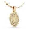 Medalla Virgen De Guadalupe Cadena 50cm De Oro 10k Italiano
