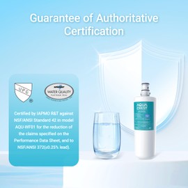 AQUA CREST 3US-AF01 Under Sink Water Filter, Replacement for Standard 3US-AF01, 3US-AS01, Aqua-Pure AP Easy C-CS-FF, WHCF-SRC, WHCF-SUFC, WHCF-SUF Water Filter, NSF/ANSI 42 Certified (Pack of 2)
