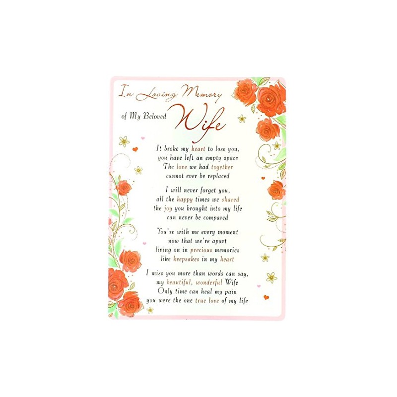 Special Thoughts Loving Memory Open Graveside Memorial Card - Beloved