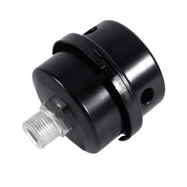 VOBOR Air Compressor Muffler - 3/8" 16MM Thread Black Metal Air Noise Intake Filter Muffler Silencer for Oil-Free Air Compressor Inlet Parts