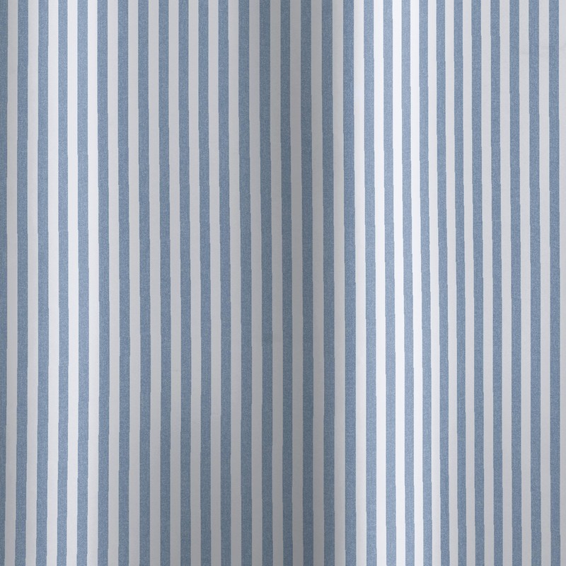 Catherine Lansfield Timeless Stripe Shower Curtain, 180x180 cm, Blue