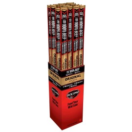 Jack Link's Original Beef Sticks, 1.84 oz, Protein-Rich Snack, 24 Count Box
