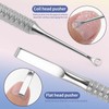 Wjelet Pusher 2-in-1 Manicure Cuticle Pusher Tool,Loop Cuticle Pusher Professional