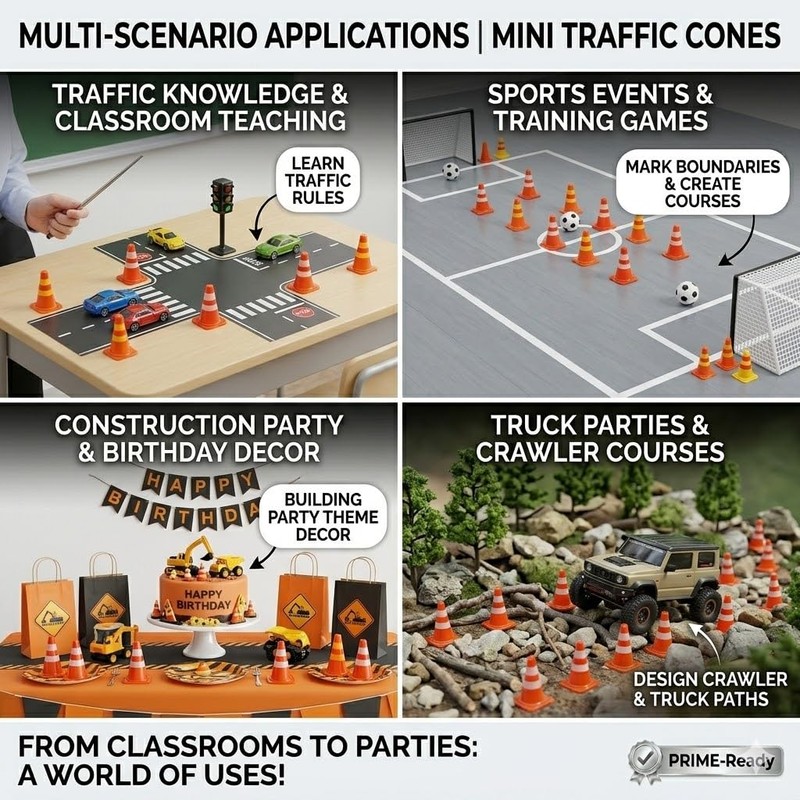 30pcs Mini Traffic Cones – Small Traffic Cones Plastic Mini