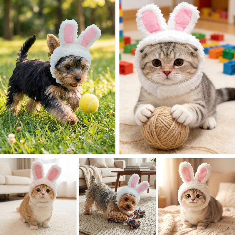 Cat Bunny Rabbit Ears Hat Costumes, Rabbit Ears for Dogs