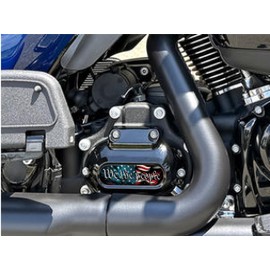 Kustom Cycle Parts We The People American Flag Metal M8 Transmission Cover Insert! Compatible with Harley Davidson M8 Motors.