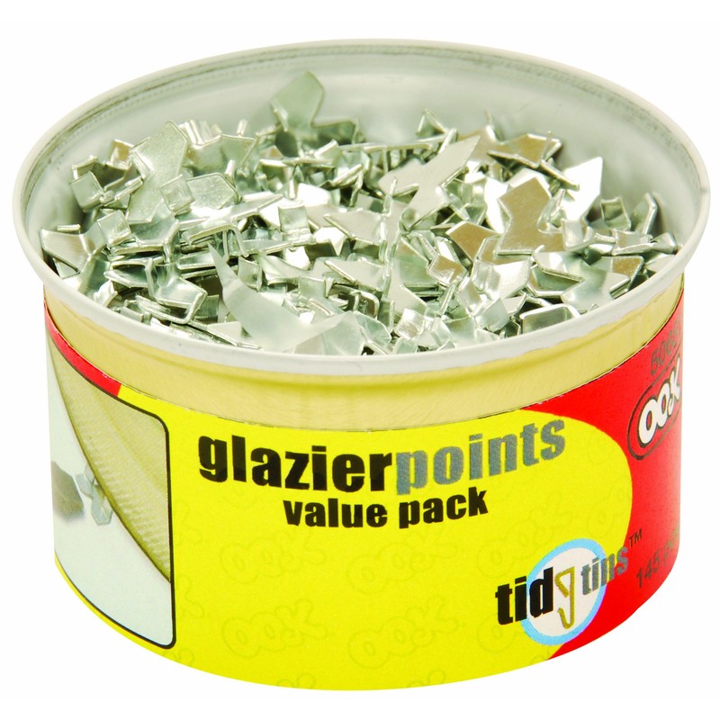OOK 50651 Glazing Push Points, Glazier Points, Steel, Zinc Finish
