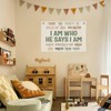 PLKMN Christian Boho Canvas Banner, I Am Who He Says