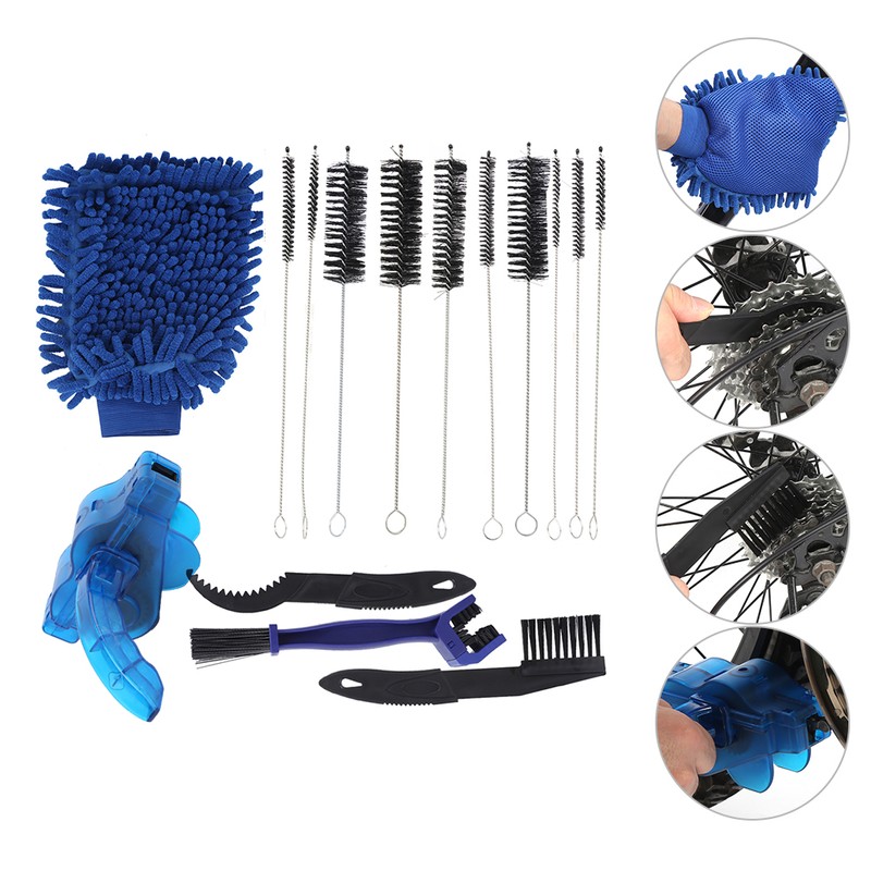 6PCS Convenient Bicycle Chain Washer Cleaner Kit Mountain Bike Accessory
