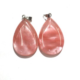 20pcs Oval Water TearsDrop Healing Chakra Charms Stone Beads Semi-Precious Gemstone Crystal Quartz Stone Pendants for Necklace Jewelry Making DIY