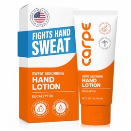 Carpe Antiperspirant Hand Lotion, A dermatologist-recommended, non-irritating, smooth lotion that helps stops hand sweat, Great for hyperhidrosis