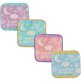 Marushin 0165008900 Mini Towel, Set of 4, Piccolino Pastel Color Dream
