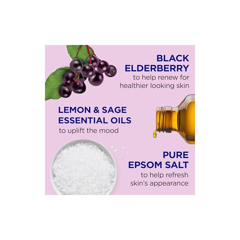 Dr Teal's Foaming Bath with Pure Epsom Salt, Black Elderberry