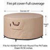 QH.HOME Fire Pit Cover Round-45-48 Inch Heavy Duty 900D Strong