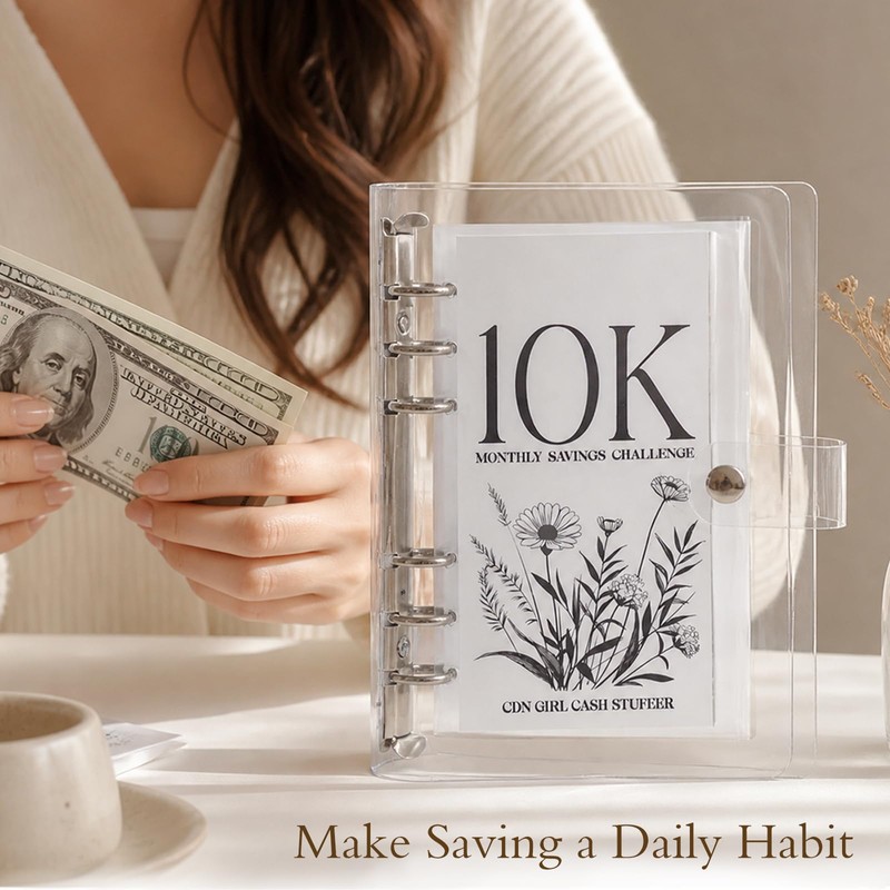 12-Month Money Saving Challenge Binder Set with Envelopes