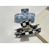 YOEMAYUNER Nonslip Checkered Claw Hair Clips for Women - Strong