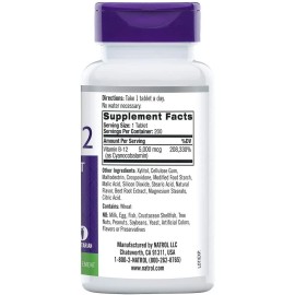 Vitamina B12 5000mcg, 200 Tabletas Sublinguales, Sabor Fresa