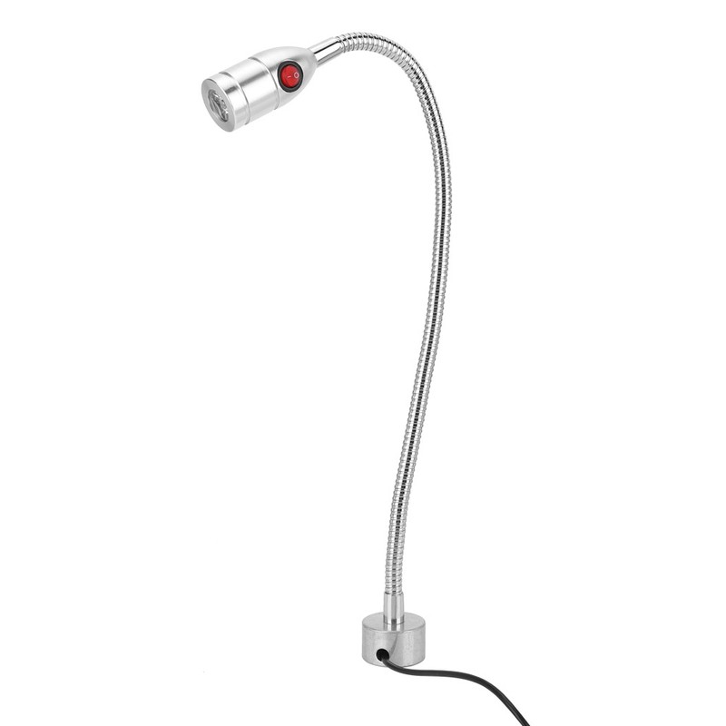 Aluminum LED Machine Work Light Magnetic Base Hose CNC Sewing