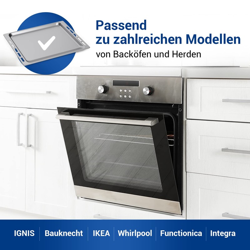 VIOKS Deep Baking Tray, Replacement for Whirlpool 481241838127 (445 x