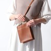 BLUE SINCERE Smartphone Pouch, Genuine Leather, Cowhide Leather, Cross-body Vertical,