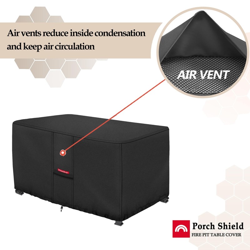 Porch Shield Patio Fire Pit Cover - Waterproof 600D Outdoor