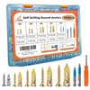 560PCS Self Drilling Drywall Anchors with Screws Kit,5-Sizes Metal Expansion Bolt for Dry Wall,280 PCS Sheetrock Anchors and 280 PCS Screws-No Drill Needed