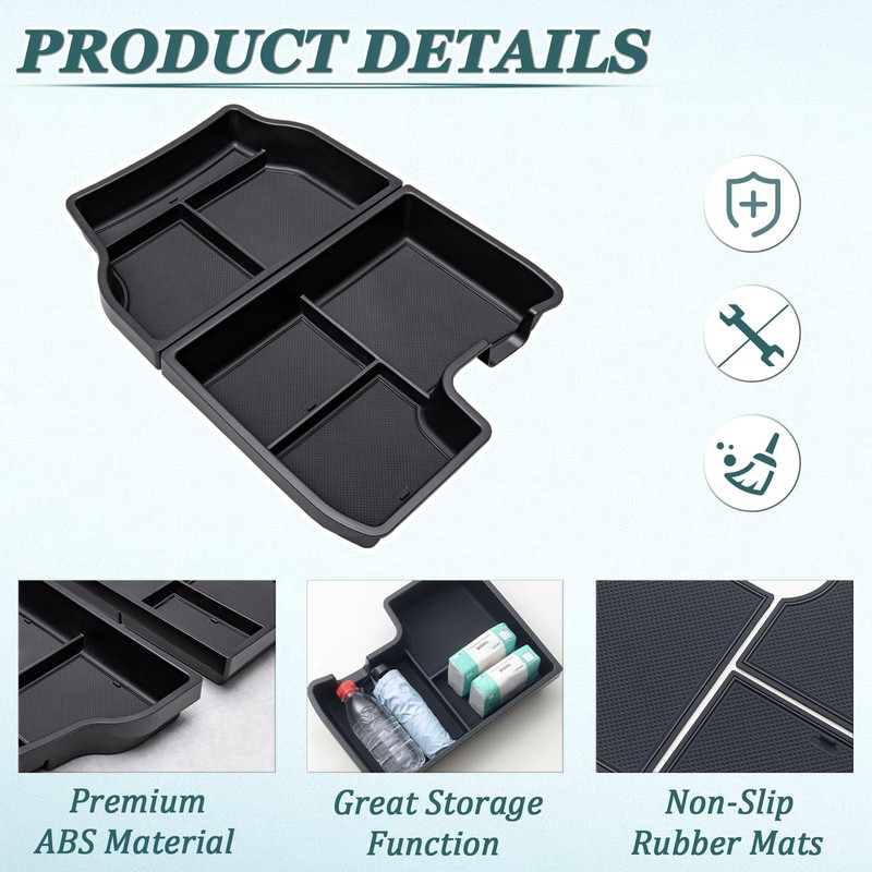 TOPINSTALL 2PCS Bottom Console Trays Compatible with 2021-2026 Toyota Sienna