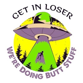 (3pcs) Get in Loser We're Doing Butt Stuff Sticker for Men Women, Book Lover Gift, Water Bottle Sticker, Reading Decal, Bookish Gift, Blue Collar Sticker, Co-Workers Sticker(3in)