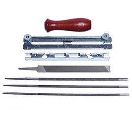 Mtanlo Chainsaw Sharpener Round Files Kit 5/32 3/16 7/32 for Husqvarna Stihl .325 3/8 Low Profile Saw Chain Wood Handle Depth Gauge Filing Guide Sharpening Set 4.0mm 4.8mm 5.5mm