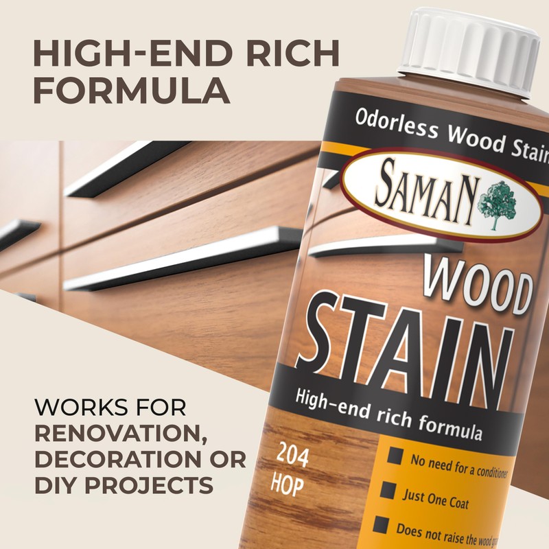 SamaN Interior Water Based Wood Stain - Natural Stain for