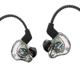 H HIFIHEAR KBEAR KS1 - Auriculares intraurales con cable IEMs con driver dinámico de 10 mm, sonido estéreo, cable desmontable OFC 4N para smartphones/PC/portátil/tablet