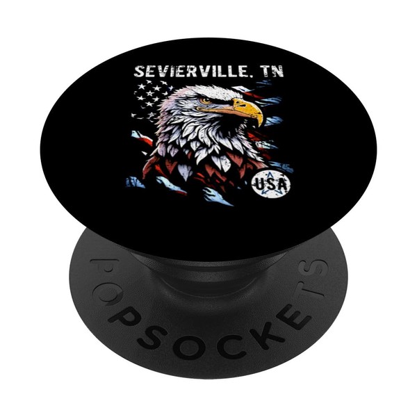 Sevierville TN Patriotic Eagle USA Flag Vintage Style Design PopSockets
