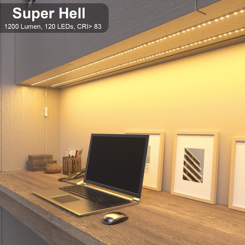 WOBANE LED Under-Unit Light with Switch, 4 x 50 cm