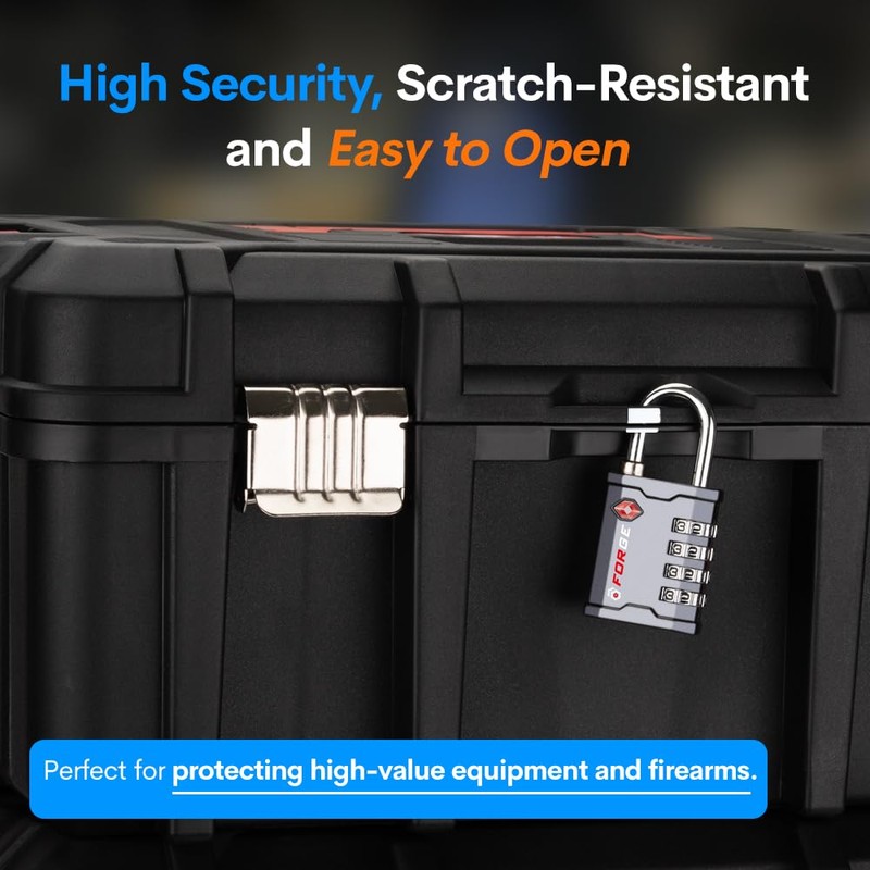 FORGE 4 Digit 17067 TSA Approved Gun Box, Tool Box