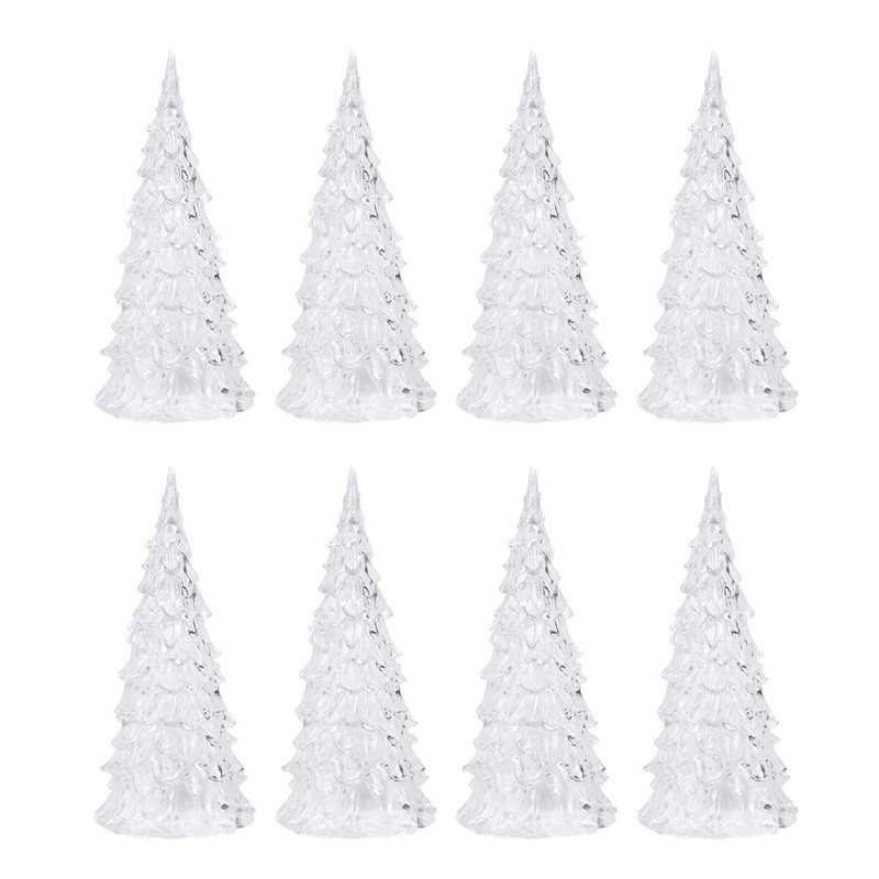 8pcs Light Up Christmas Changing Tabletop Decoration Xmas Night Light