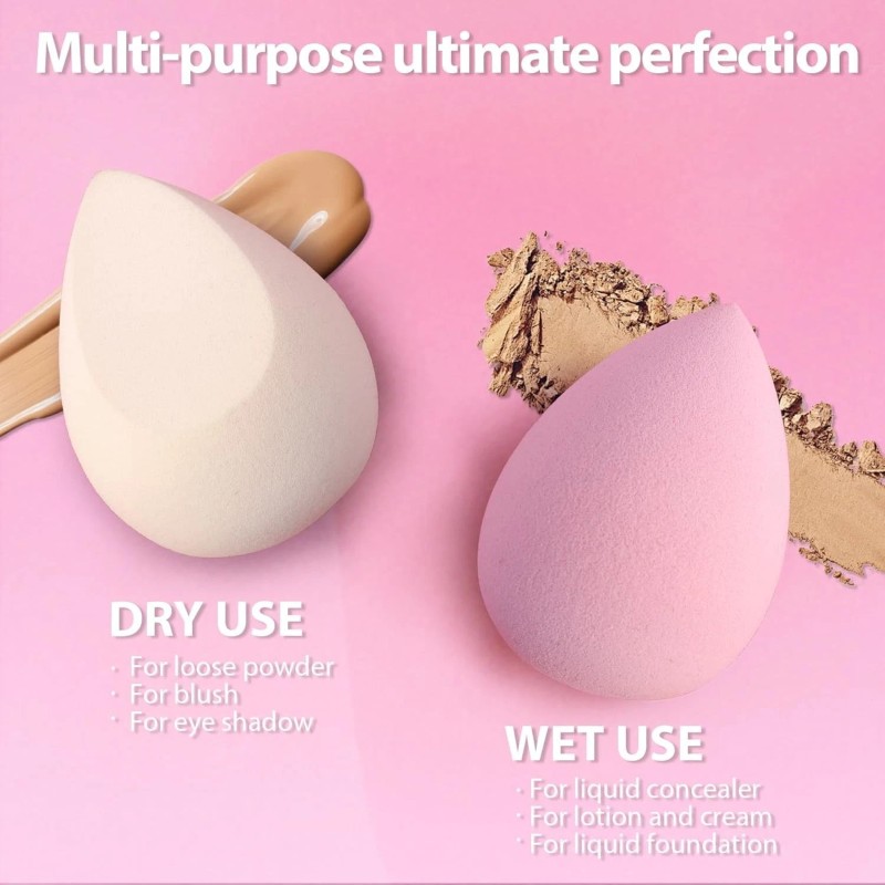 Foonbe Makeup Sponge Set Blender Sponges 7 Pcs for Liquid,