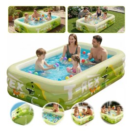 Alberca Inflable Big For Ninos, 210 Cm, Pvc, Dinosaurios                                                                                              