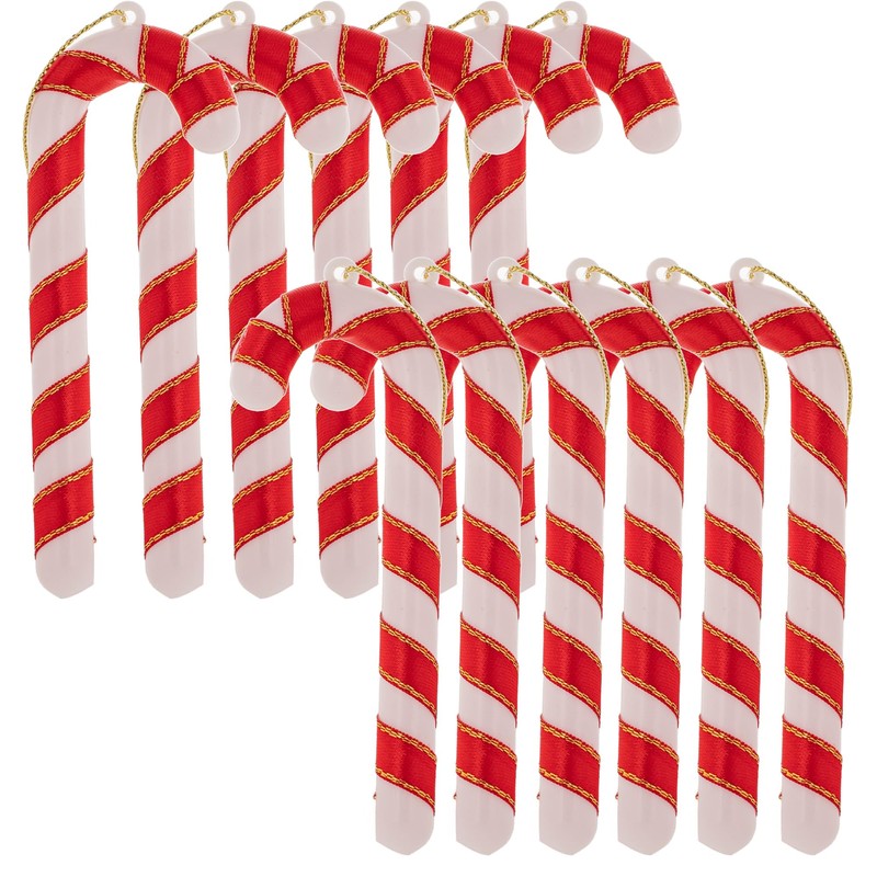 KADAX Candy Canes for Christmas Tree, Candy Cane Classic Red