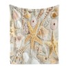 Ambesonne Shell Throw Blanket, Assorted Seashells in Sandy Beach Summer
