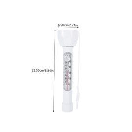 FUNOMOCYA Floating Pool Thermometer Temperature Gauge Accurate Dual Display Celsius Fahrenheit Durable Resistant for Swimming Pools Hot Tubs