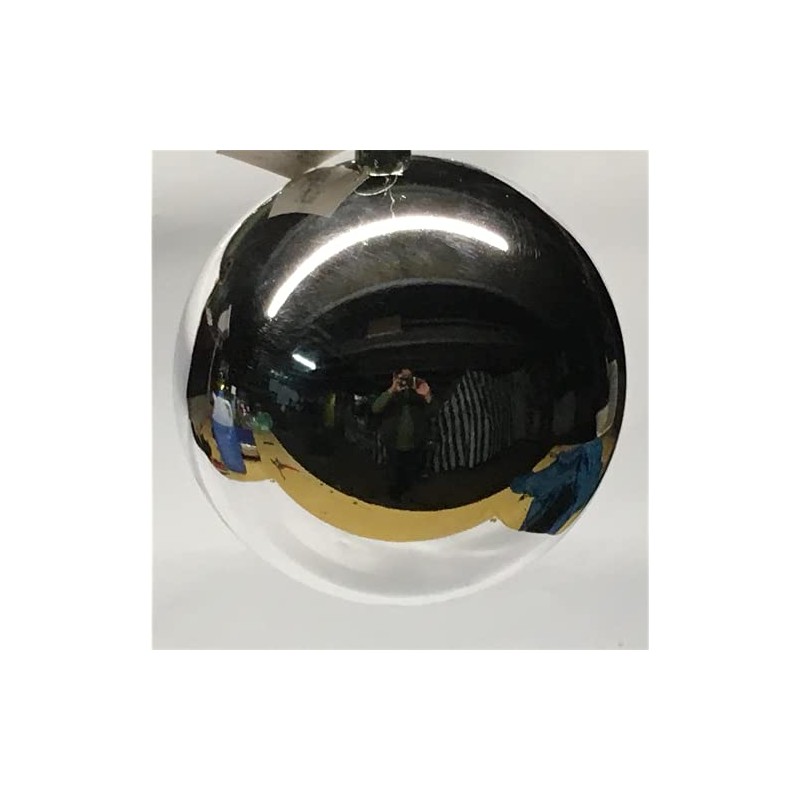 Decoris T Bauble XXL, Shiny Silver, Shatterproof - Christmas Bauble