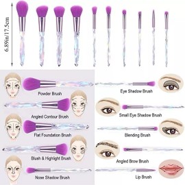 Juego Brochas Para Maquillaje Profesional Cosméticos Mujer