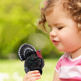 LC JoyCre Animals Turkey Toys Turkey Figurine Farm Animal Figurines for Toddlers Preschool Animals Figures Eduactional Model Toy for Kids Party Decoration