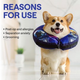 Inflatable Dog Recovery Collar – Soft Donut Cone for Dogs After Surgery – Comfortable Dog Cone Alternative to Stop Licking – Elizabethan Pillow Collar for Post-Surgery Protection