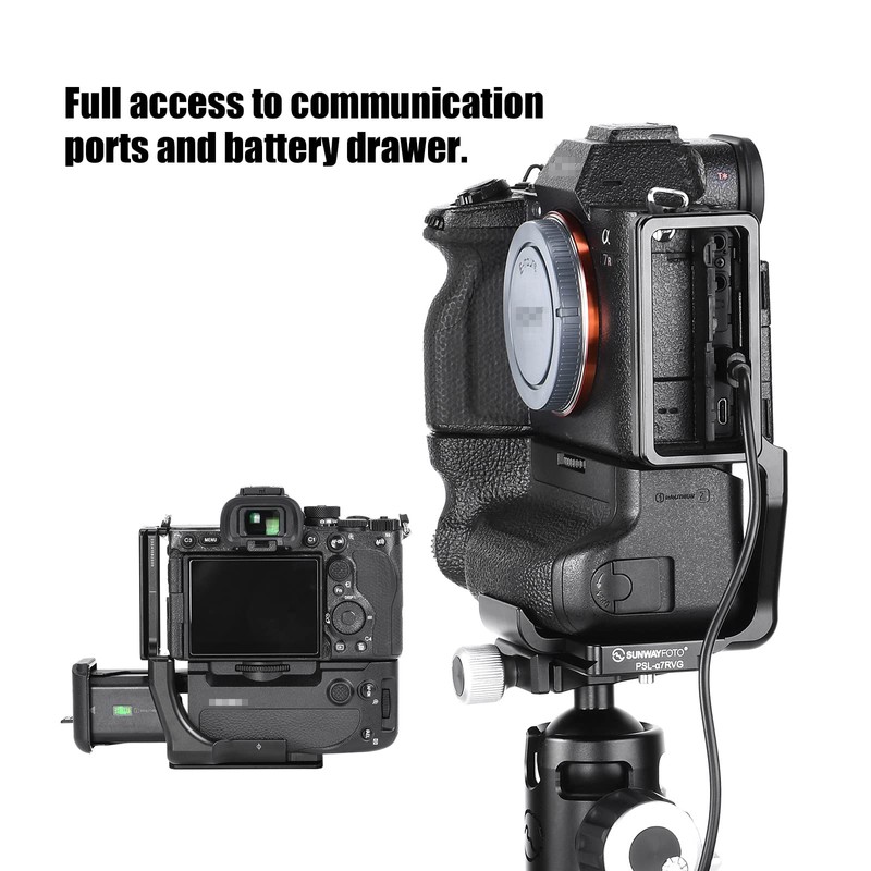 SUNWAYFOTO PSL-a7rvg L Bracket for Sony a7rv/a7riv with Vattery Grip