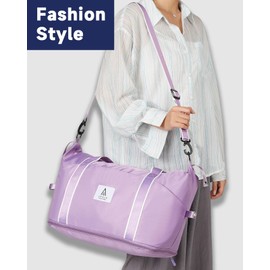 Arxus Rolling Duffle Bag with Detachable Wheels and Adjustable Shoulder Strap, Large Expandable Foldable Carry On Luggage Bag with Handle and Suitcase Sleeve, Weekender Bag for Travel Airplane 25L-55L