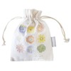 Greenhouse IT004-6 Embroidered Drawstring Bag, Pressed Flowers