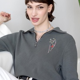 GEEHUA Rhinestone Cat Brooch Pin, Vintage Crystal Rhinestones Bizarre Cat Brooch Cute Colorful Crystals Animal Kitten Brooch Lapel Pins Dress Accessories