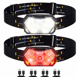 9 Led Strong Light Headlamp USB Rechargeable Motion Sensor Headlight Portable Fishing Camping Outdoor Head Lamp