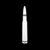 VMS RACING Anti-Theft White 50 Caliber Bullet Antenna For 90
